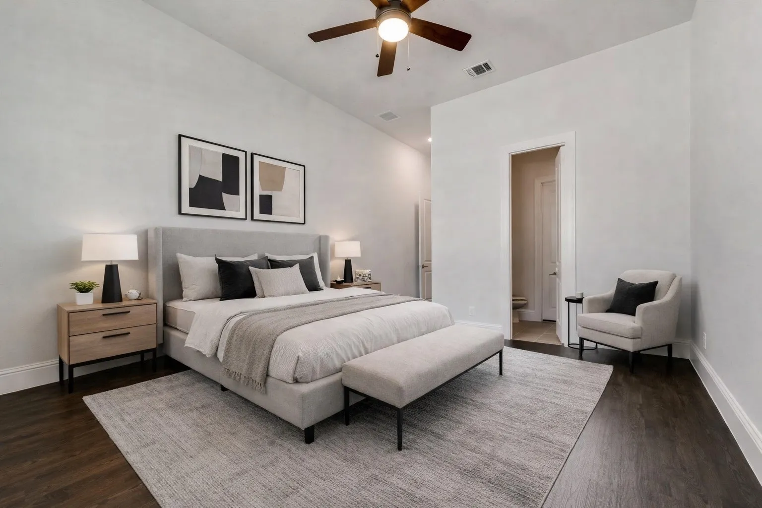Virtually Staged 1st floor bedroom