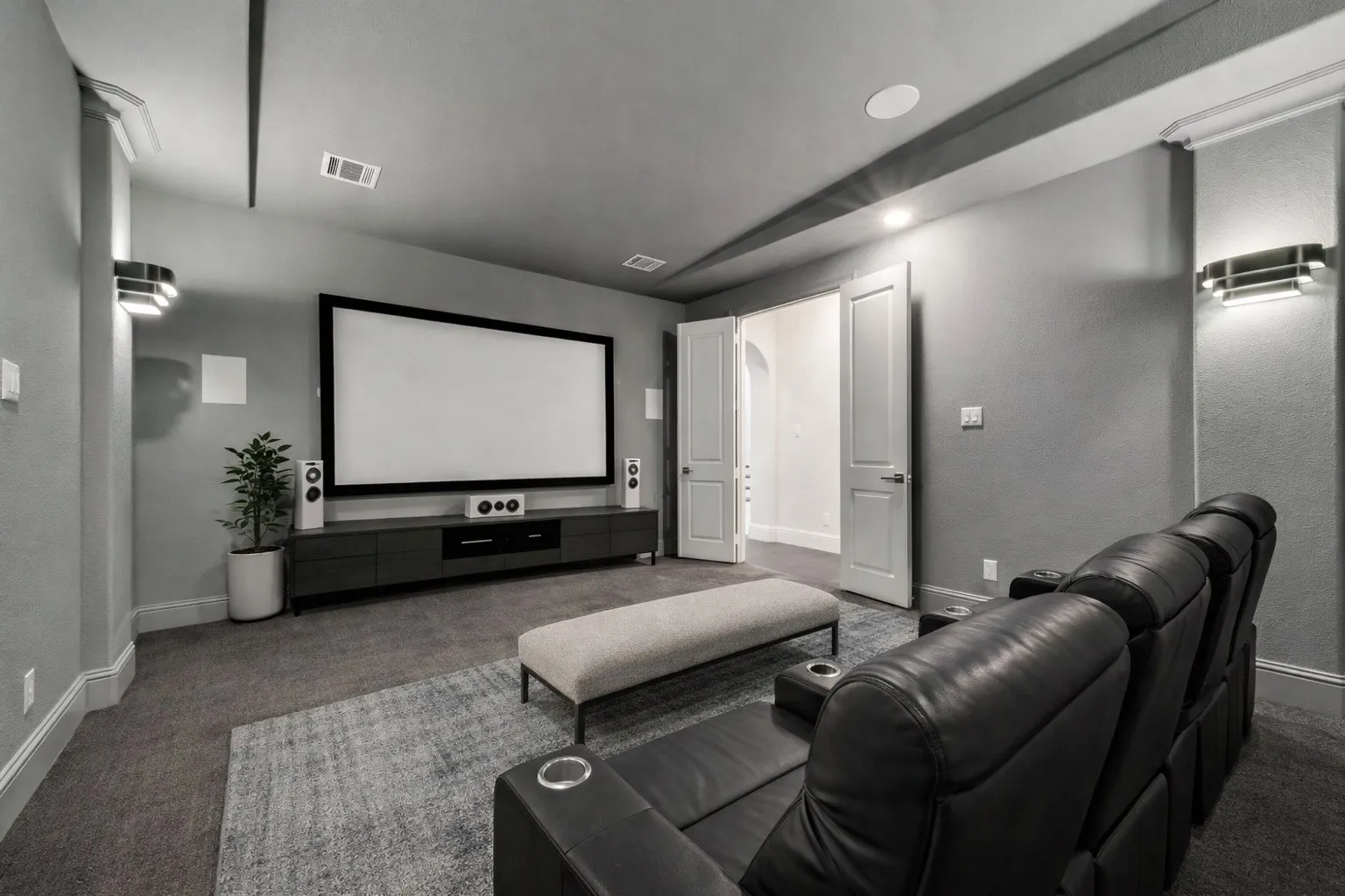 Virtually Staged 1st floor Movie Room