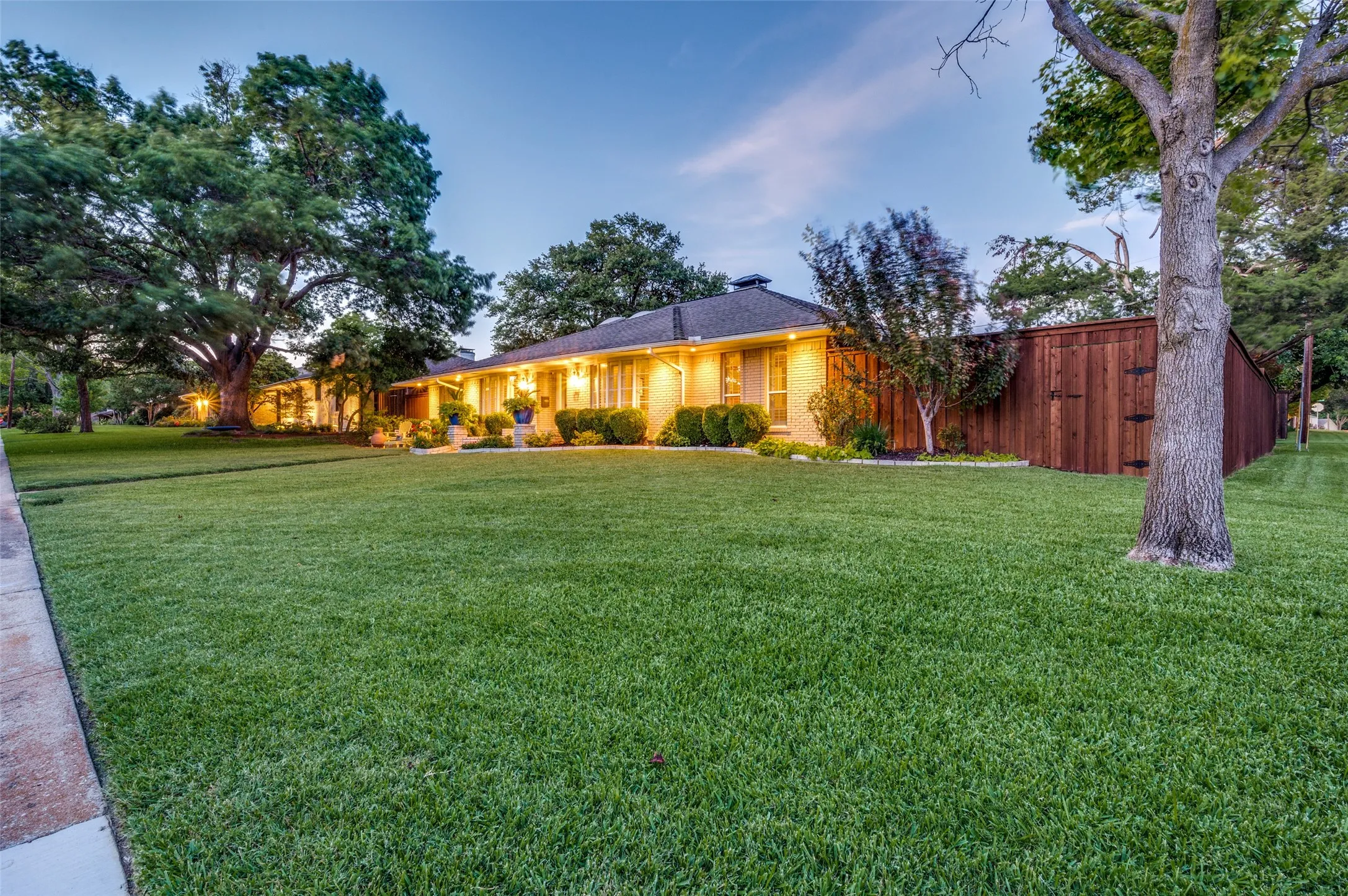 View of grassy yard