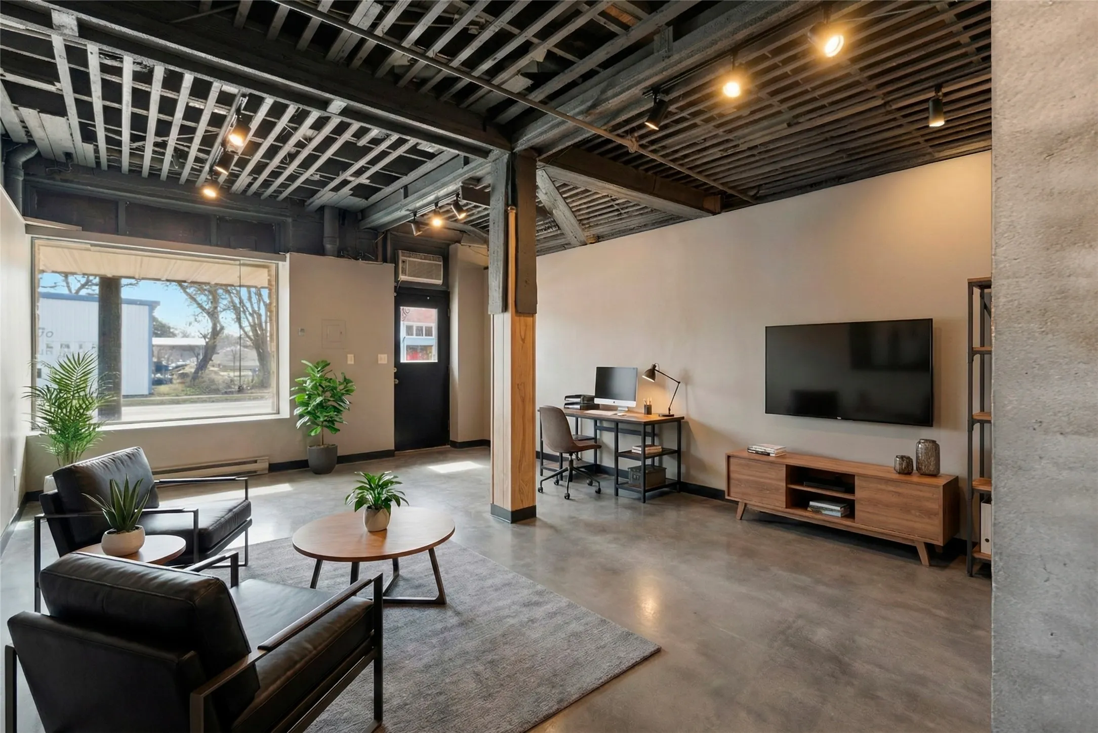 Virtually renovated retail office space of next photo