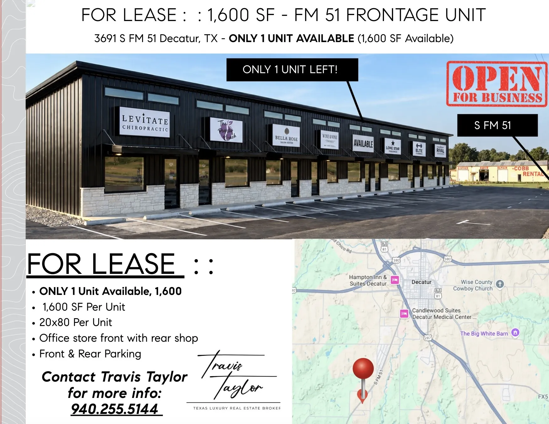 Office For Rent in Wise County , 3691 S FM 51, Decatur, Texas 76234, 0, 0, Garage spaces, 0 Sqft, built in 2026, New Construction - Incomplete, mls#21145673, Real Estate Agent in Decatur, Homes For Rent in Wise county, Homes For Rent in Decatur, Realtor in Decatur Texas, Real Estate Brokerage Independent Realty Texas, Luminita Cordes Realtor