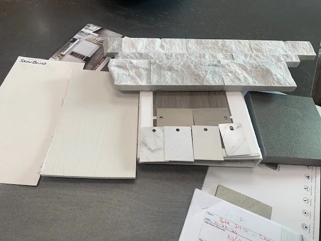 Sample of interior materials to be used