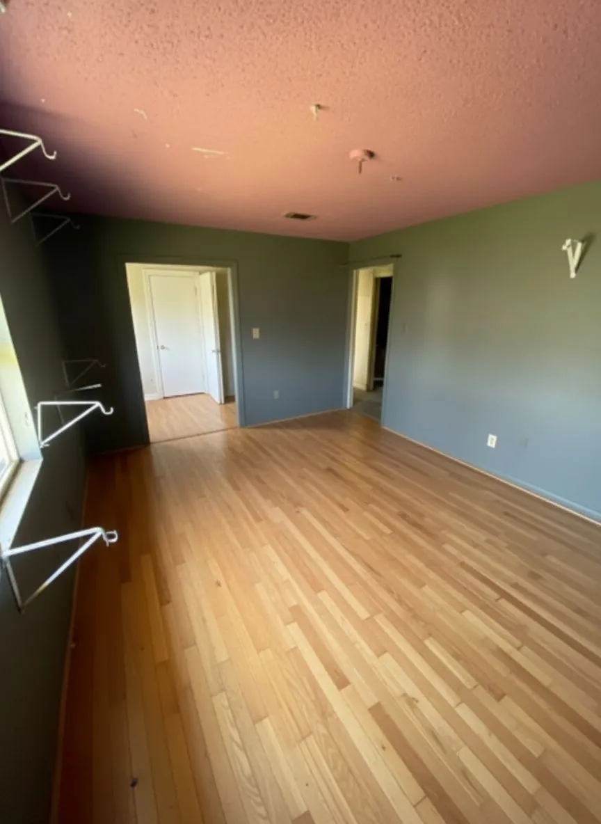 Add wood flooring and some paint and could bring the room to life!