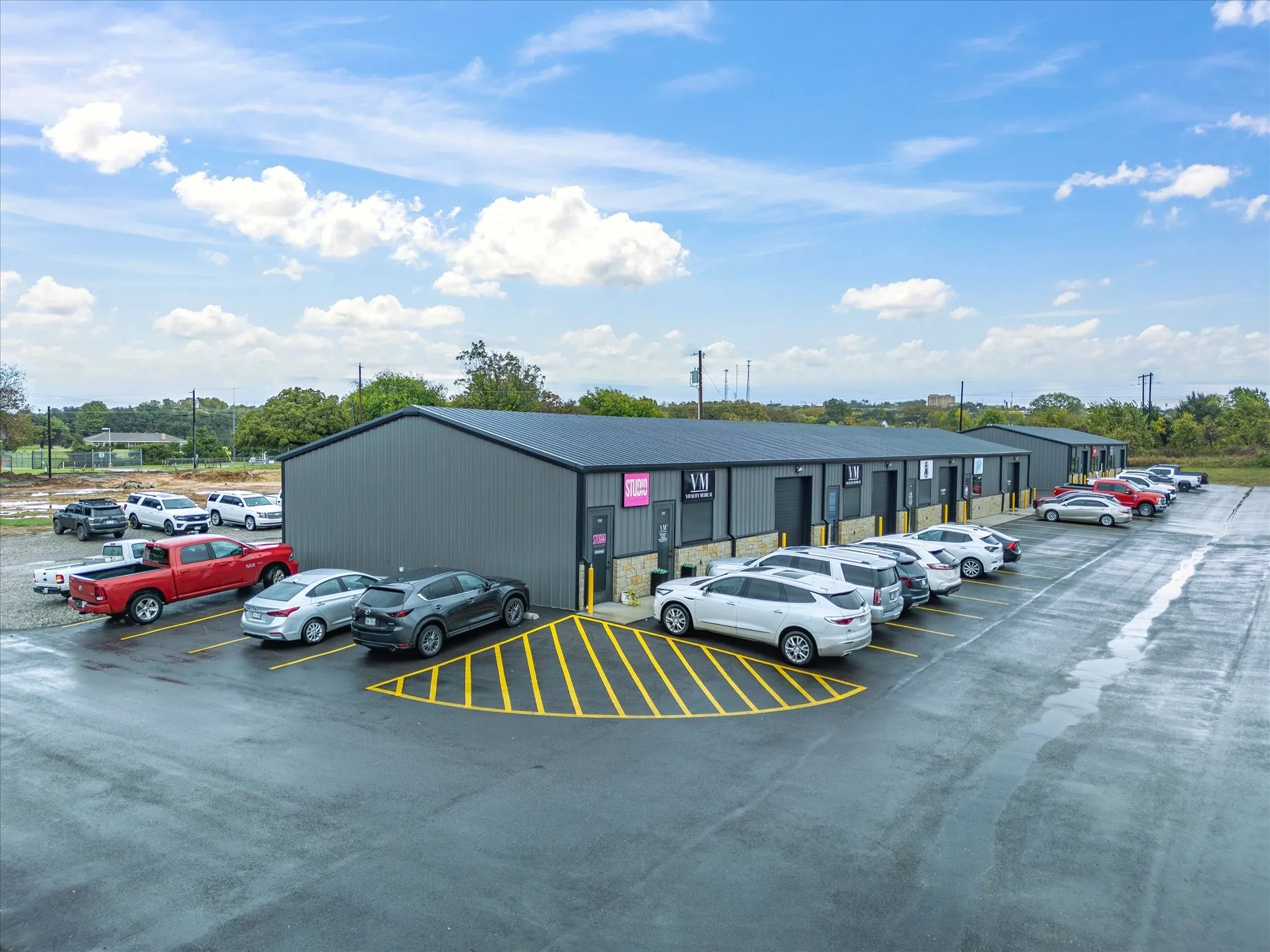 View of uncovered parking lot