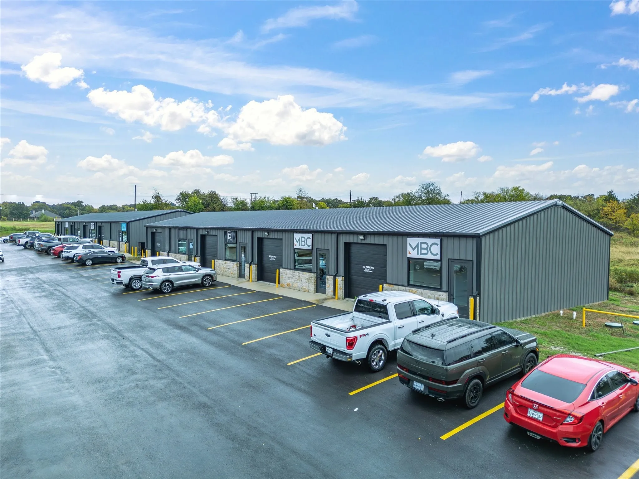 View of uncovered parking lot