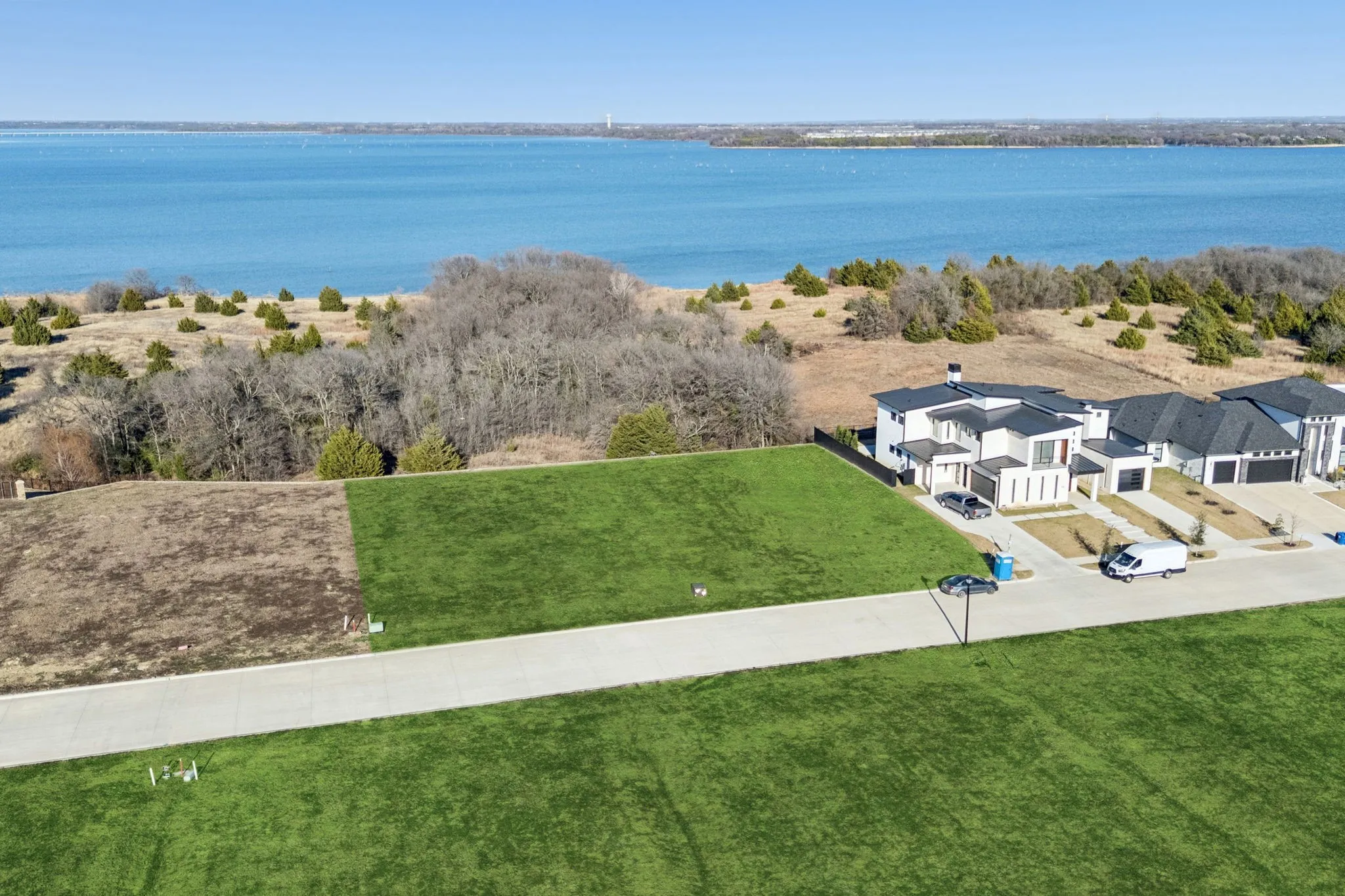 Lots 2 and 3 are lakefront