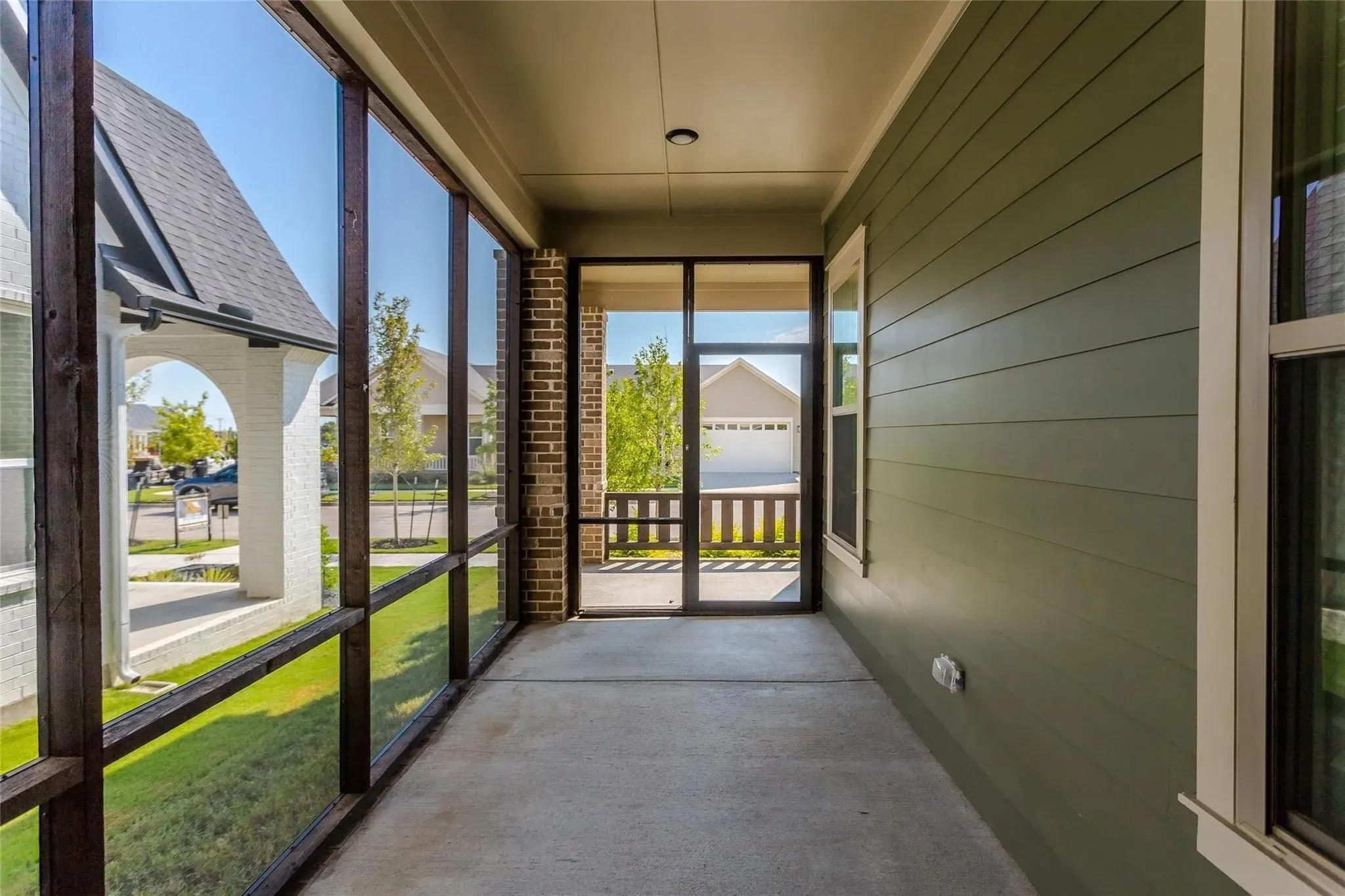 Example screened porch with builder for this lot