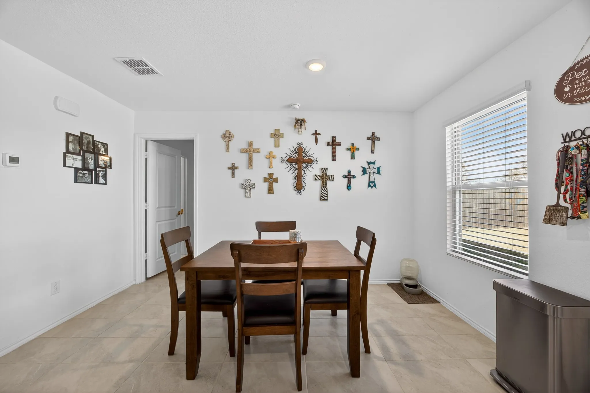 Dining area featuring baseboards and recessed lighting