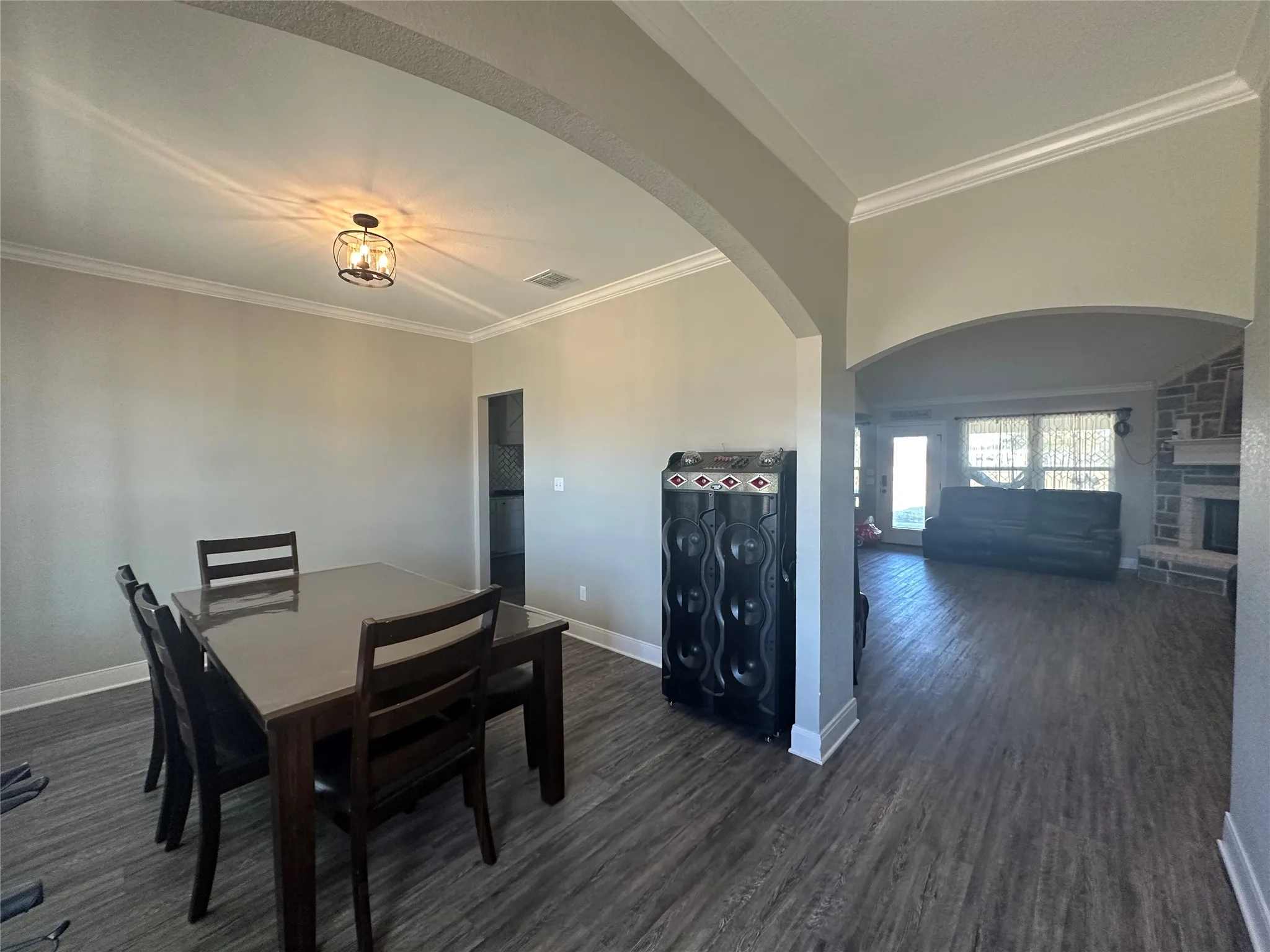 Entryway, Dining, Living
