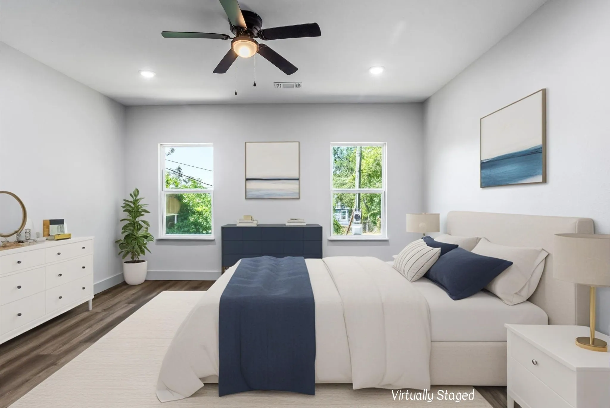 Spacious primary bedroom offering a calm retreat at the end of the day.
