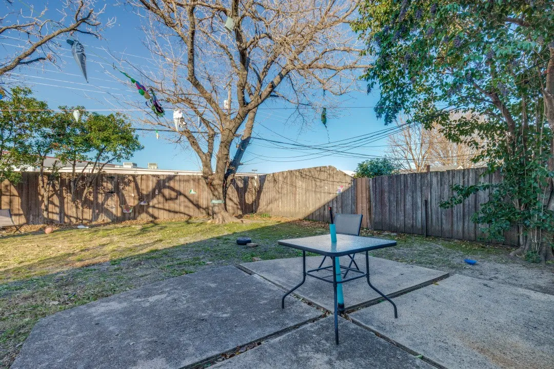 Mature trees shade the neighborhood