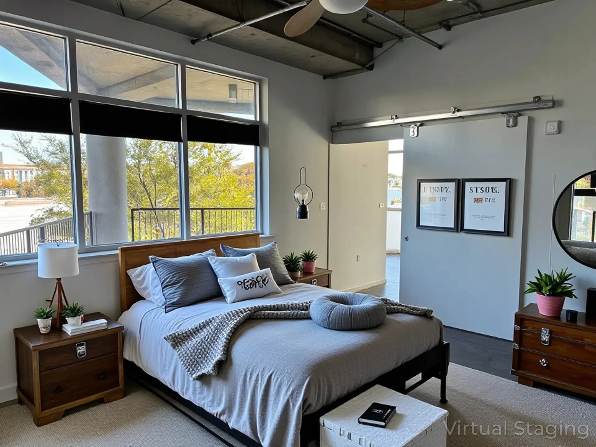 Generously Sized Bedroom - Virtually Staged
