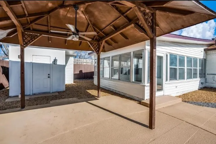 Back Porch, pergola, and pool house