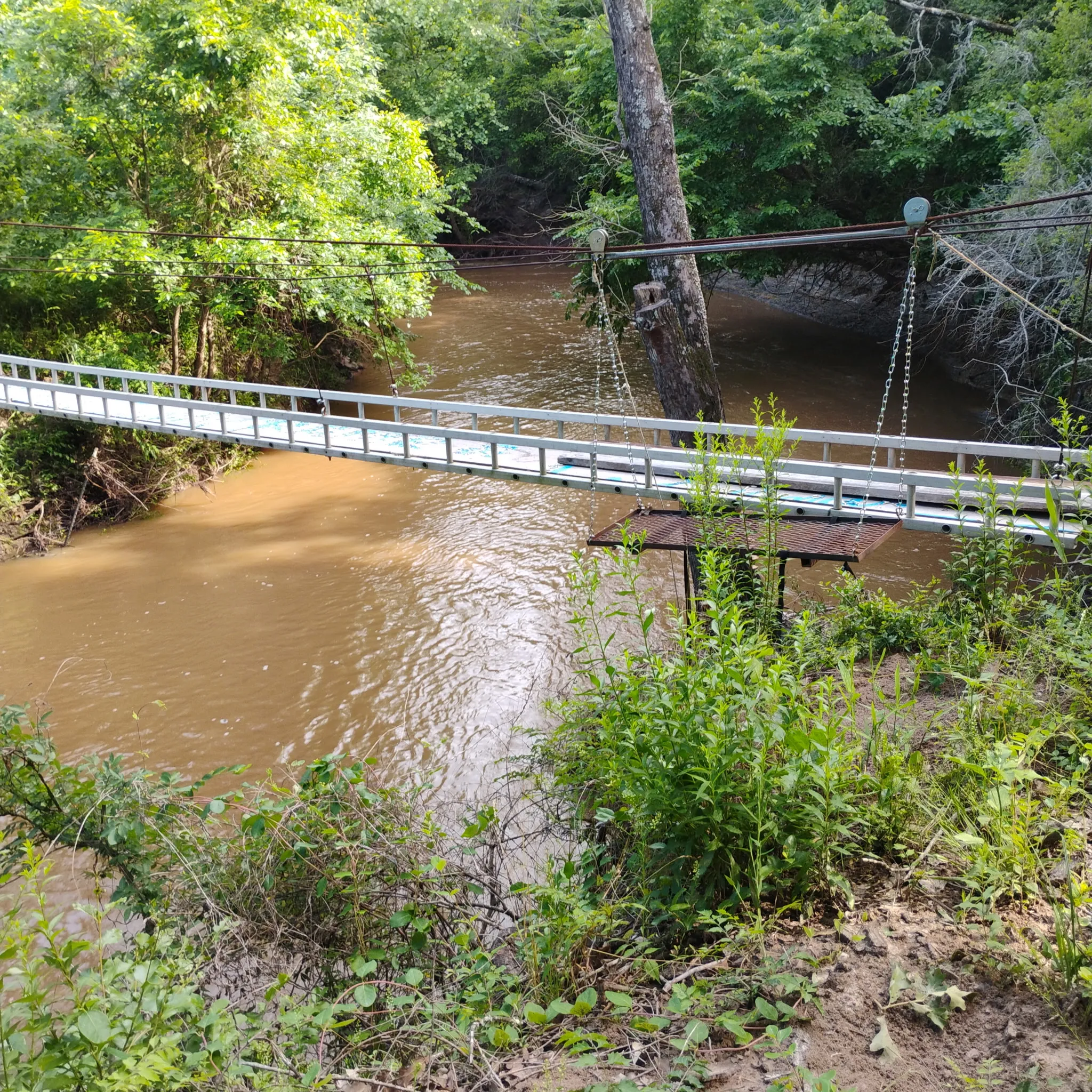 bridge over the creek leading to rest of property