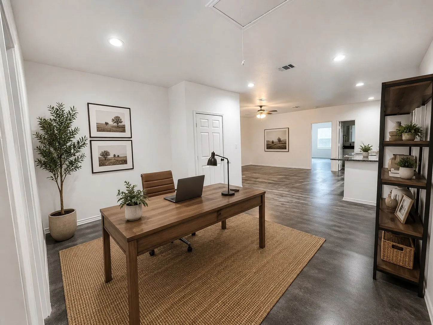 flex space can be used for office area or additional living virturally staged