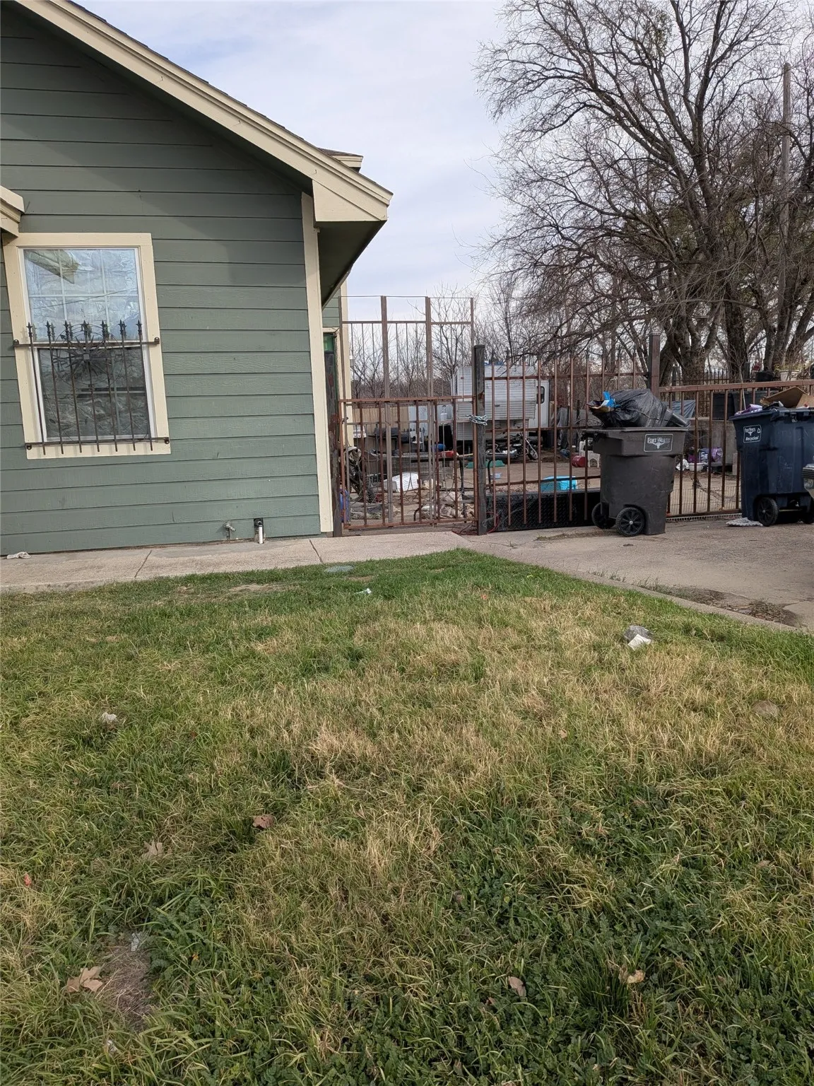 Right side of the yard and property
