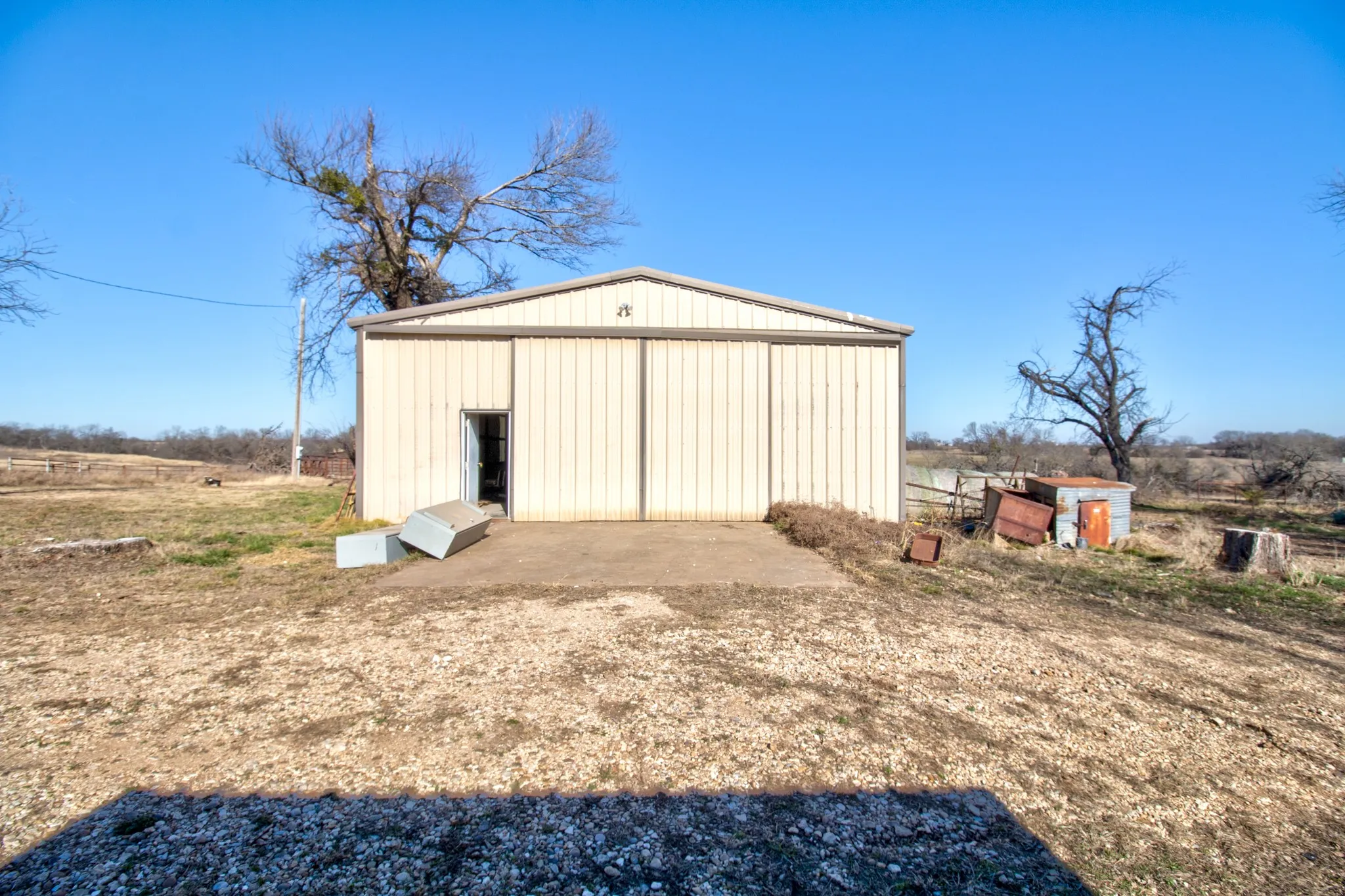 View of pole building