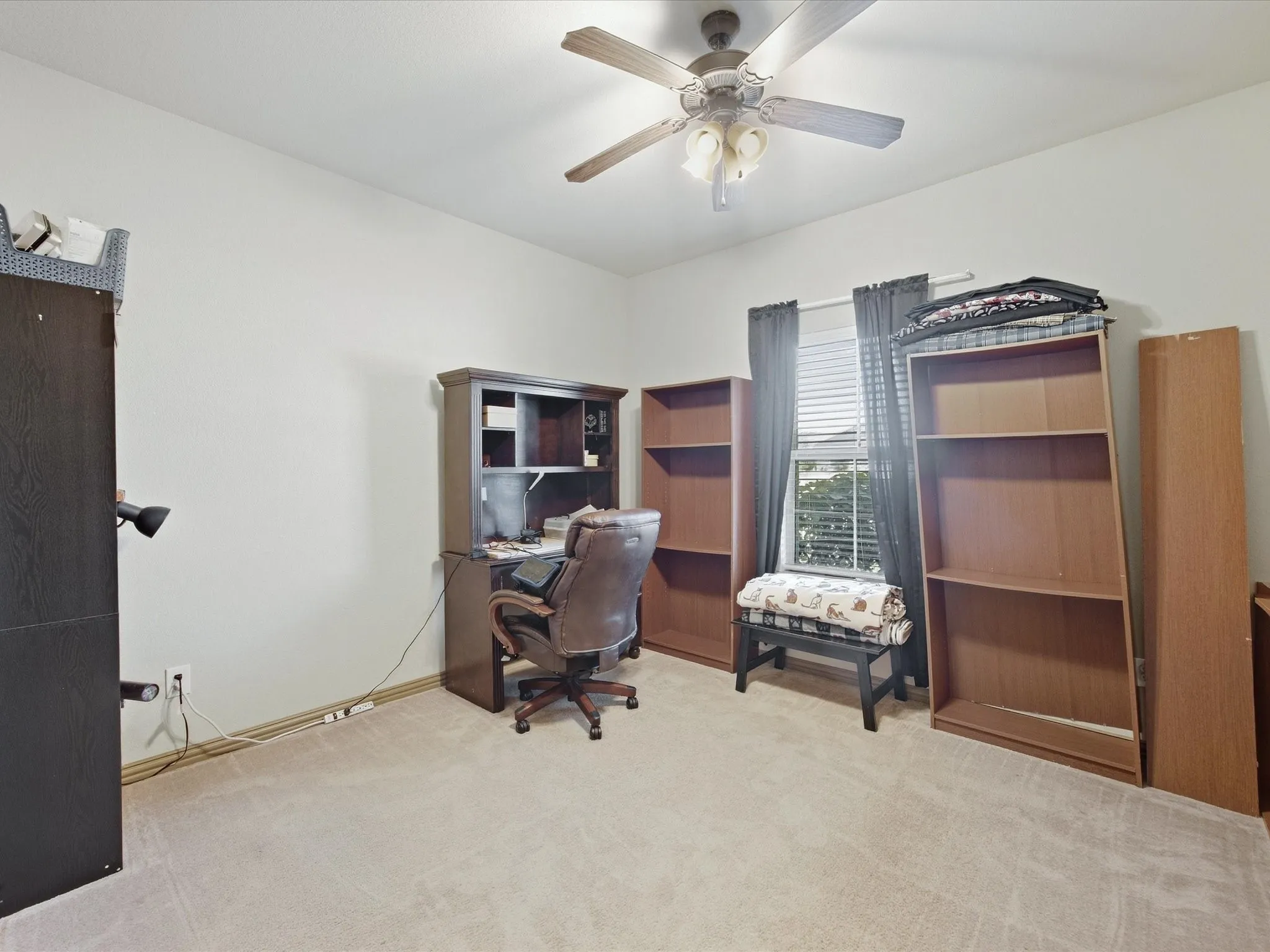 Recessed lighting and a ceiling fan