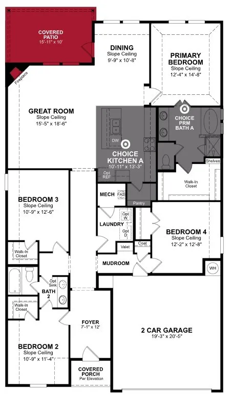 Beazer Homes Whitewing Trails Teton Floorplan.