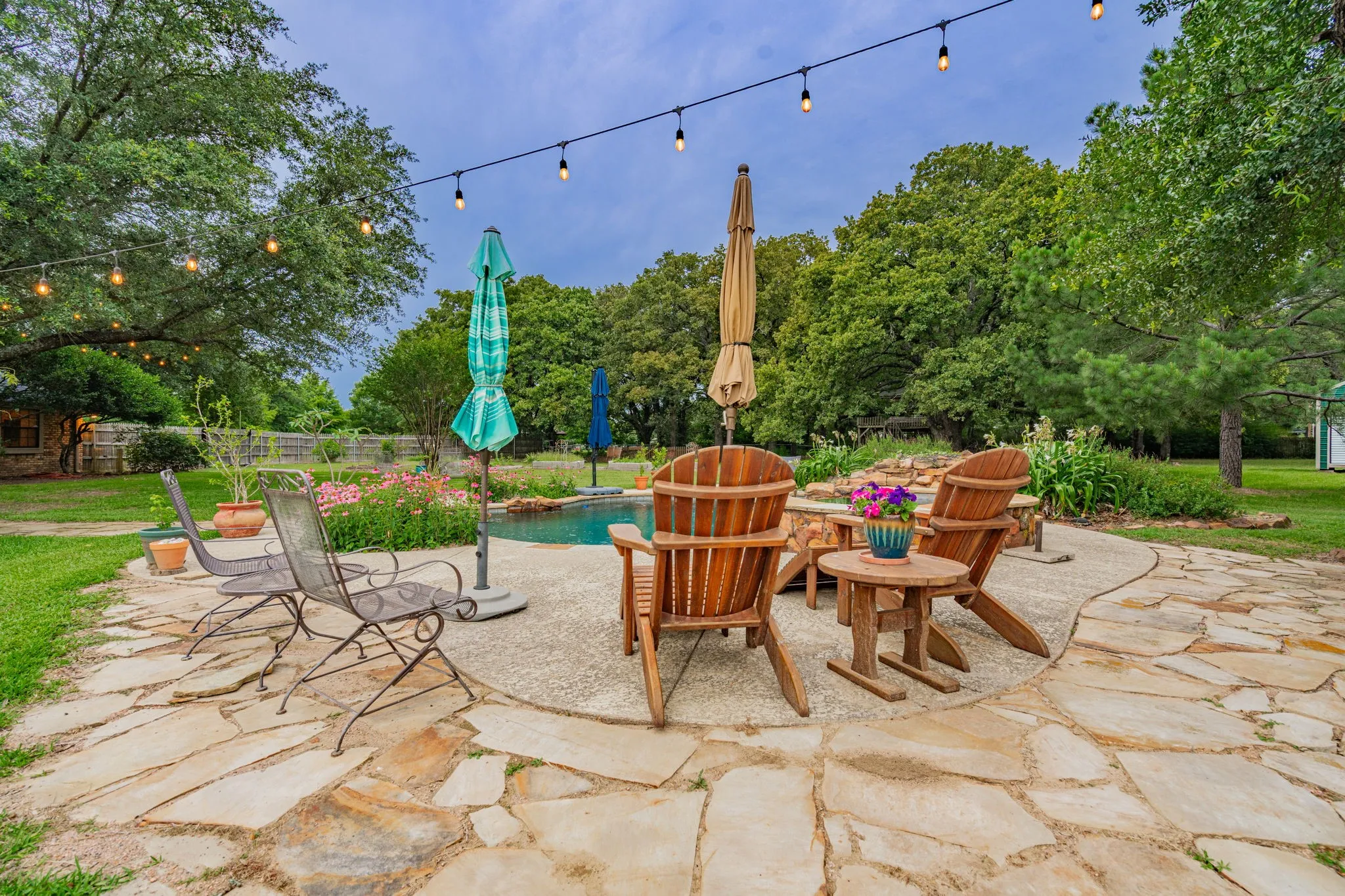 Poolside patio