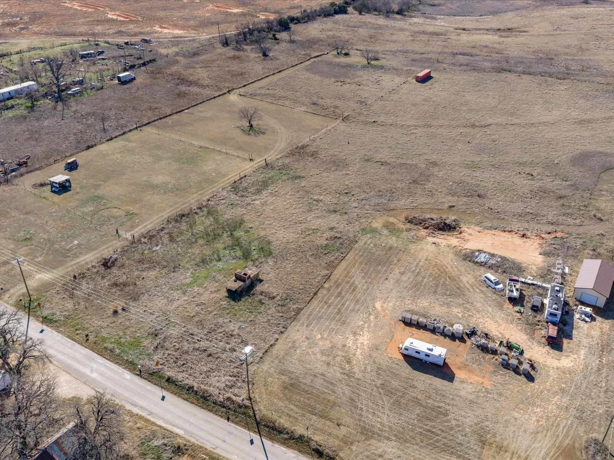 Aerial overview of property's location featuring rural landscape