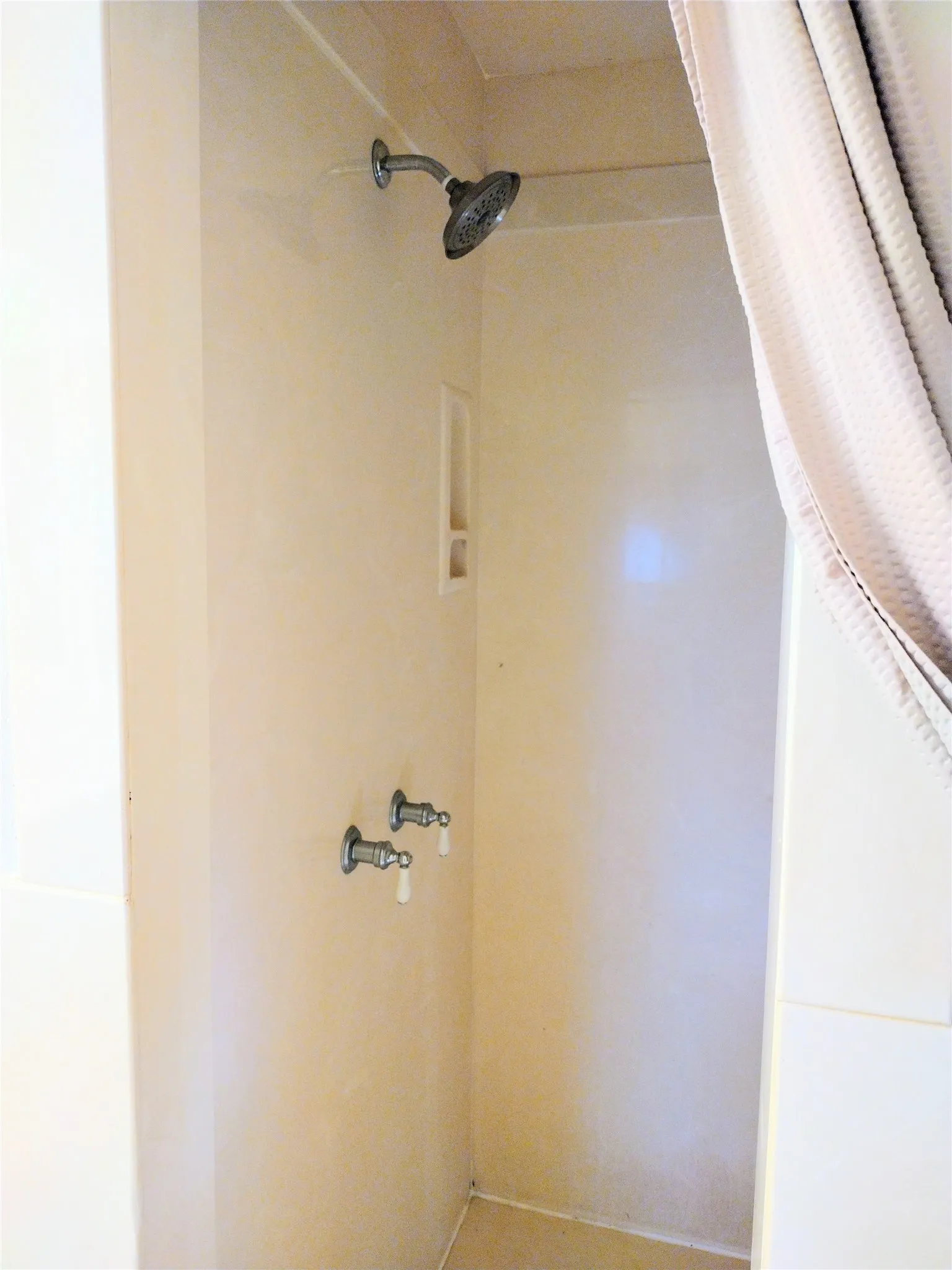 Master shower with cultured marble throughout