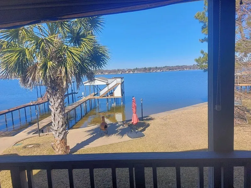 View of lake from porch
