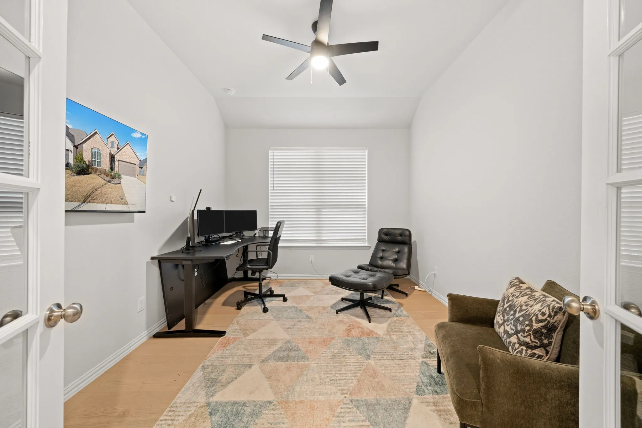 Enclosed office.