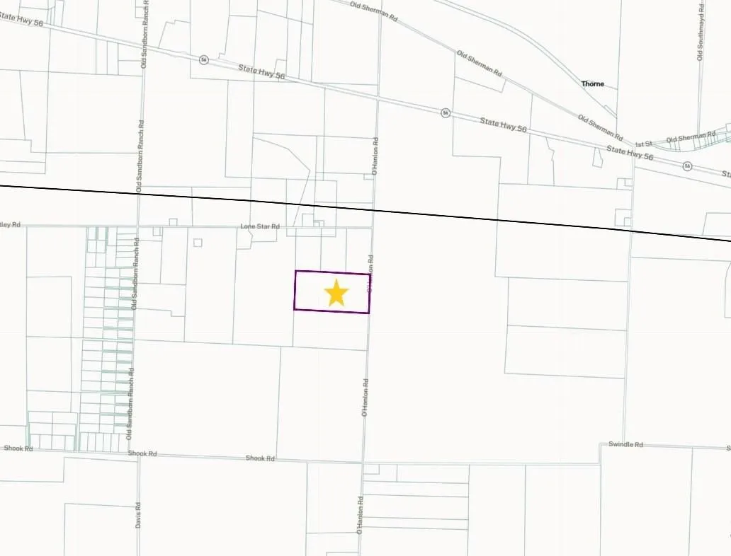 Parcel position, zoomed map
