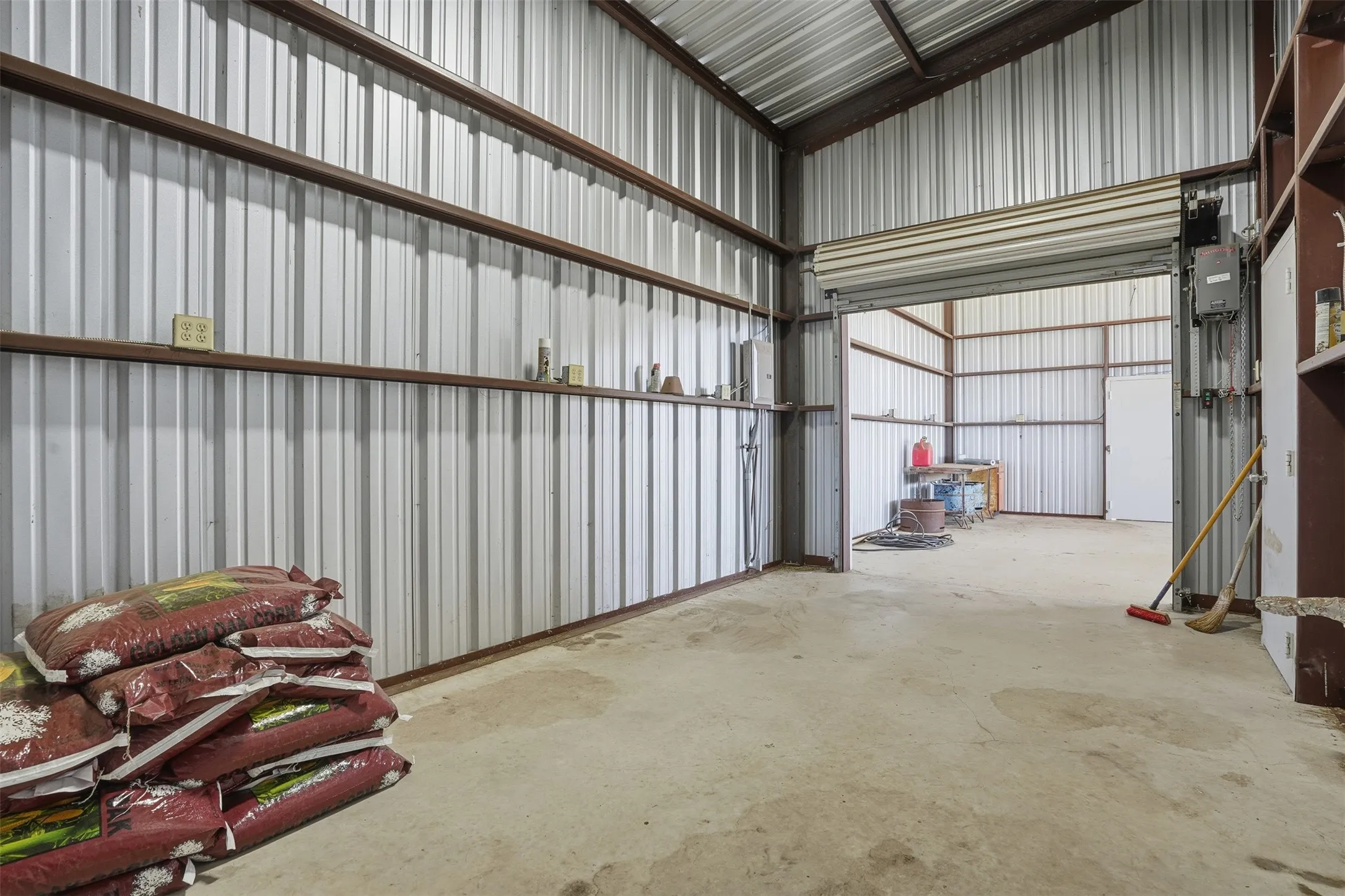 Closed area inside of shop