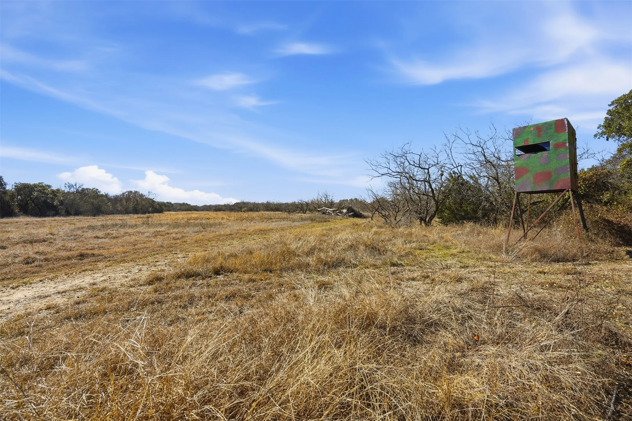 Blind over cultivated pasture