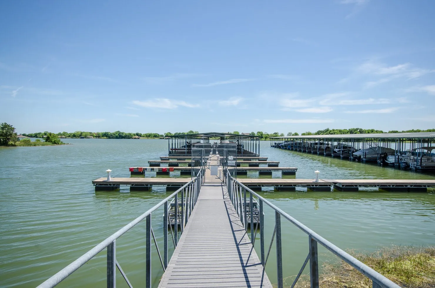 The Shores marina provides convenient access to the boating lifestyle that makes Richland Chambers Lake a popular Central Texas destination.
