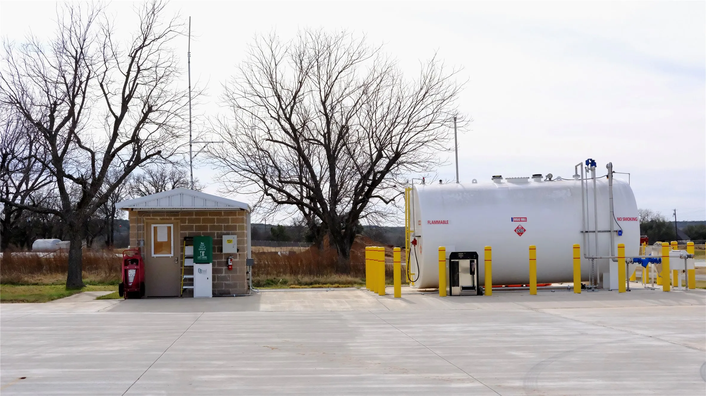 Self-Serve Fuel station with card reader