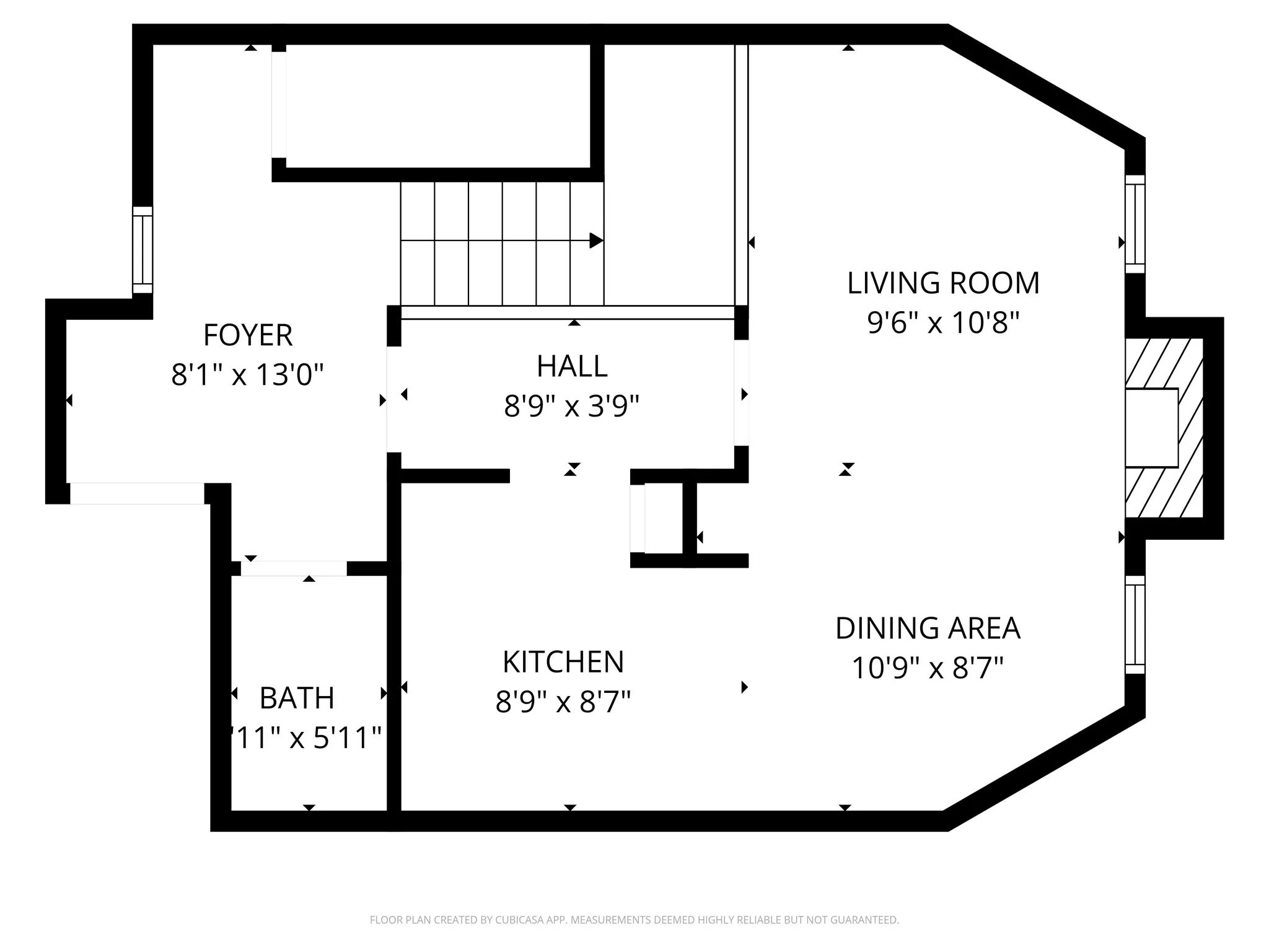 first floor of space - technically entered on the second floor