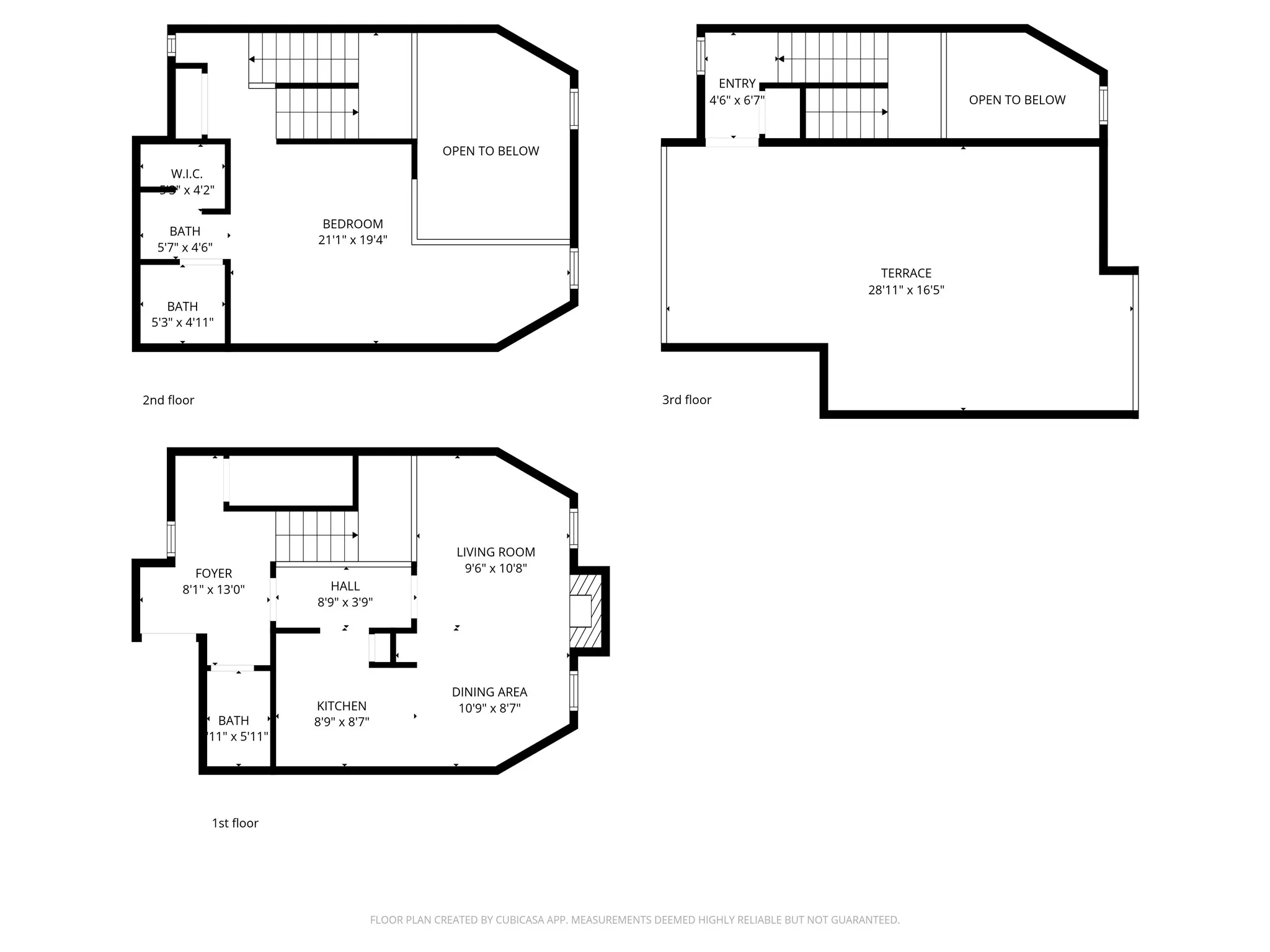 overall 3 stories of floor plan - primary entry is on second floor to condo