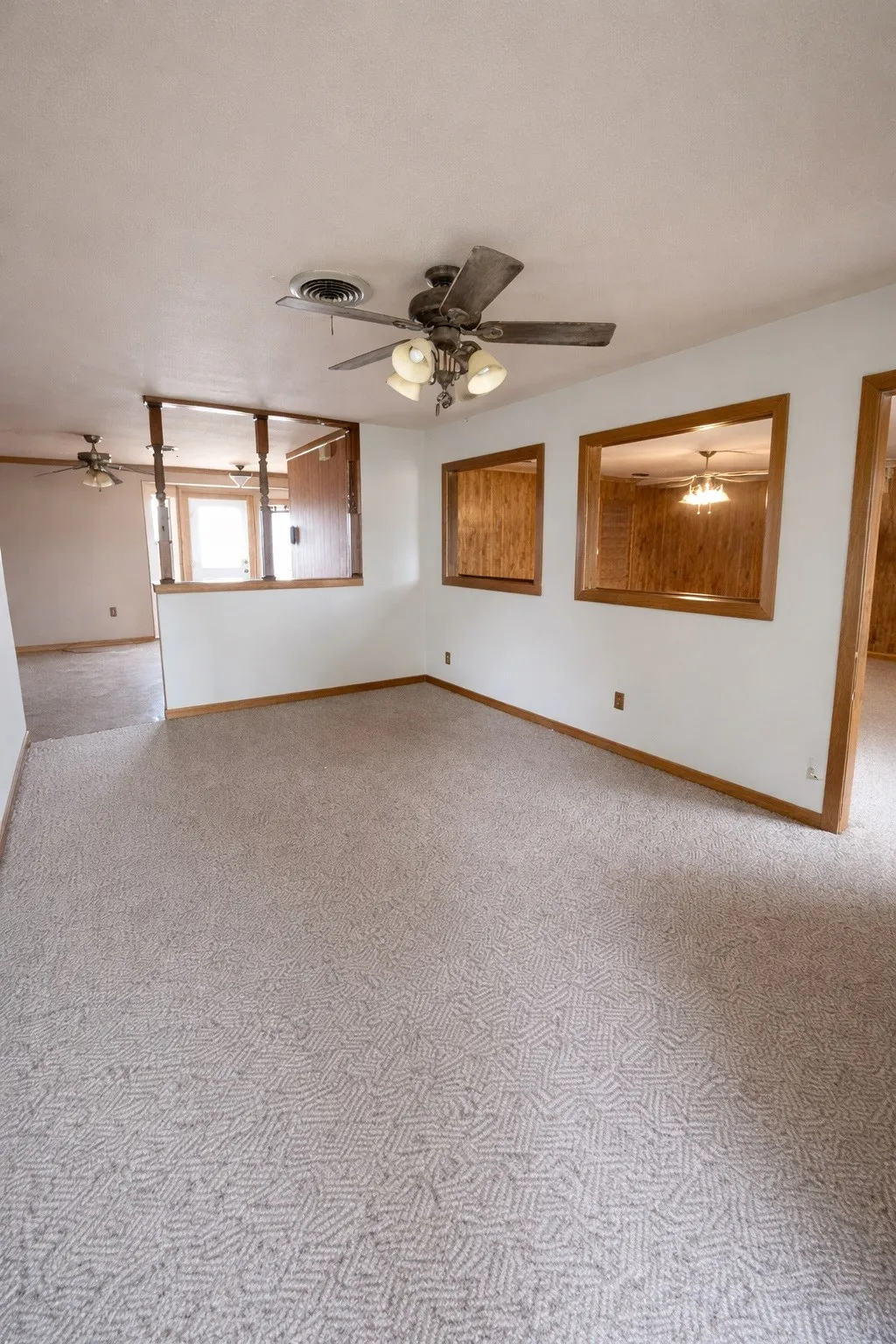 formal living or dining, opens to the breakfast room and family room