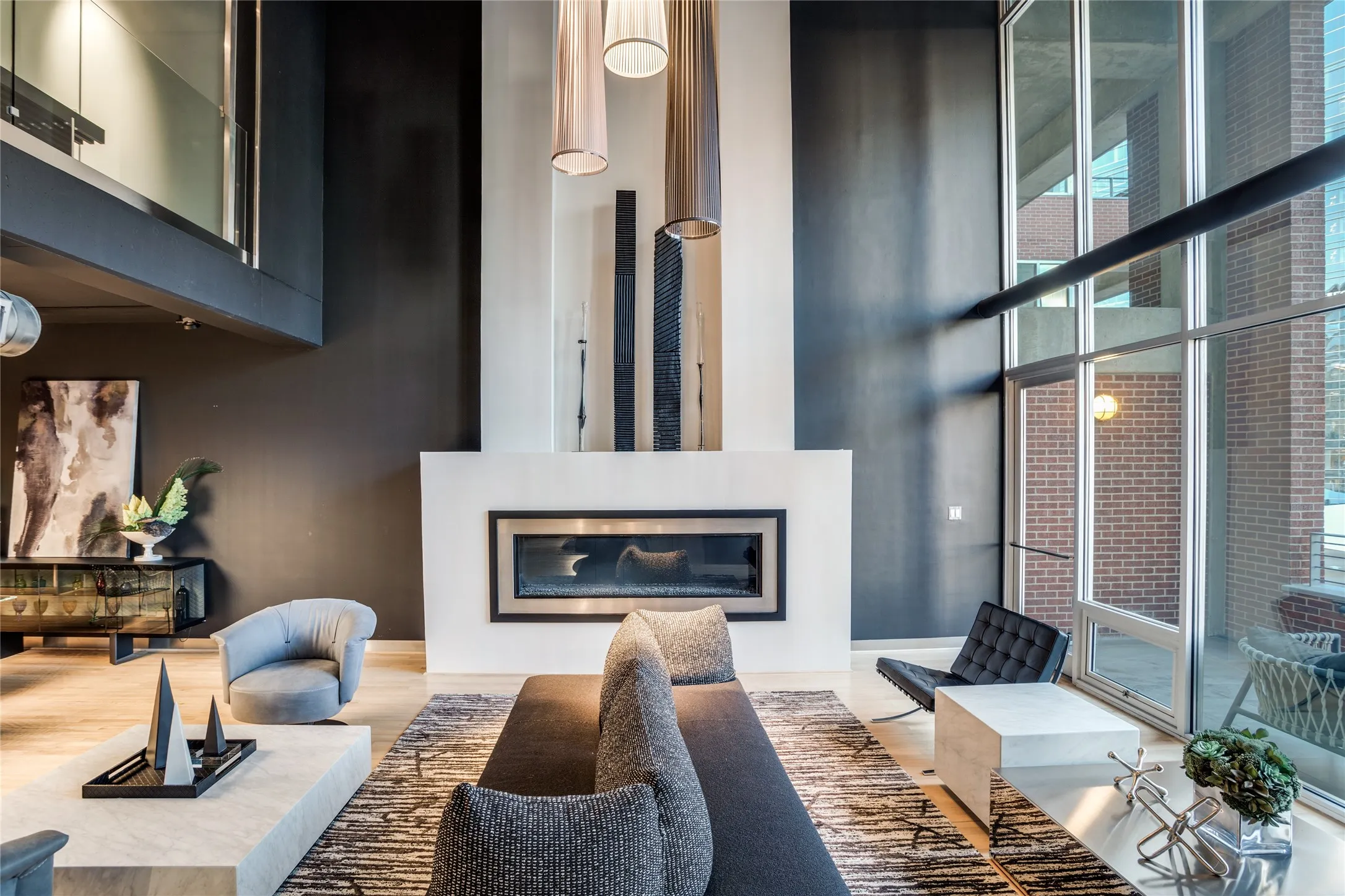 Living Room with Fireplace