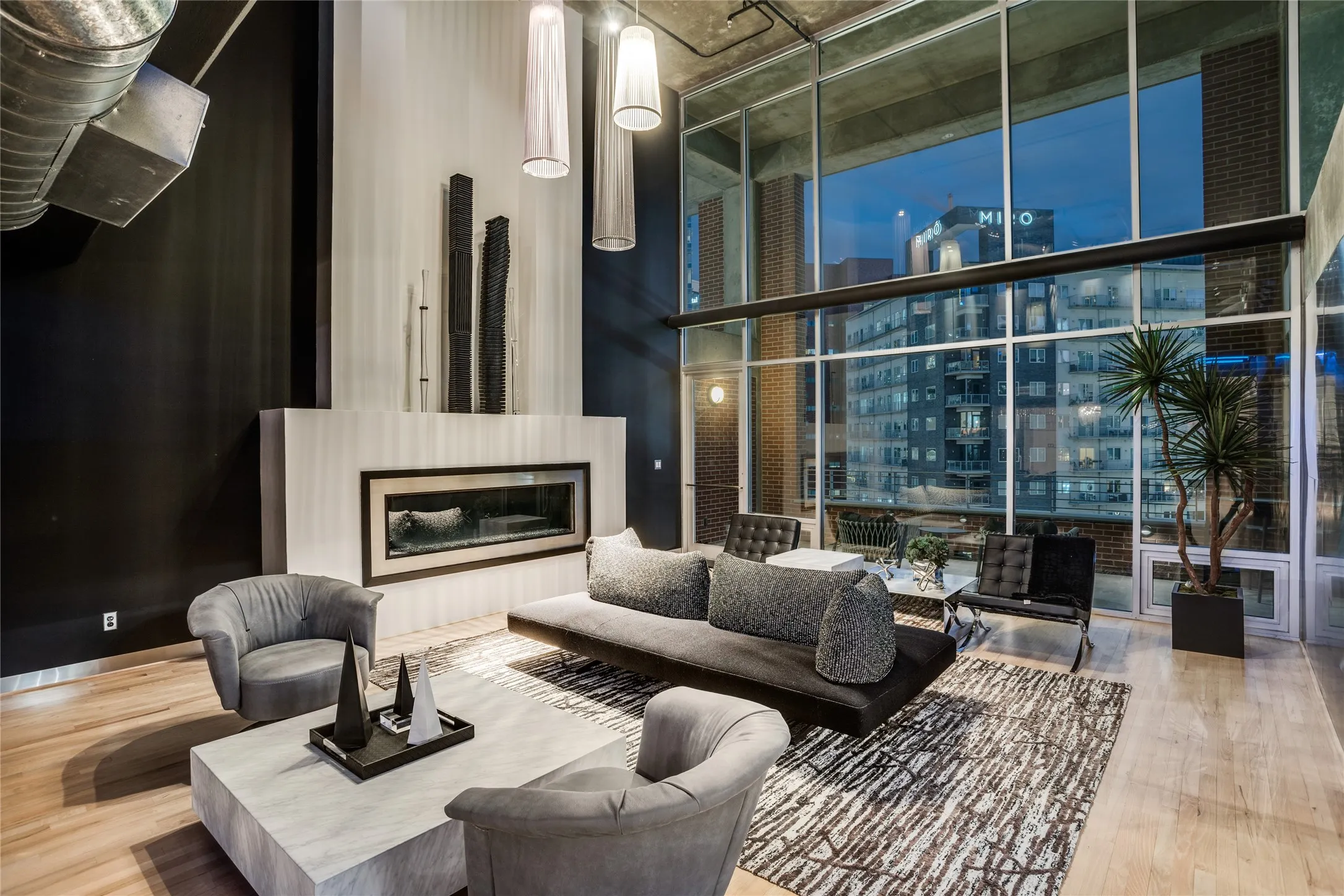 Living Room with Fireplace