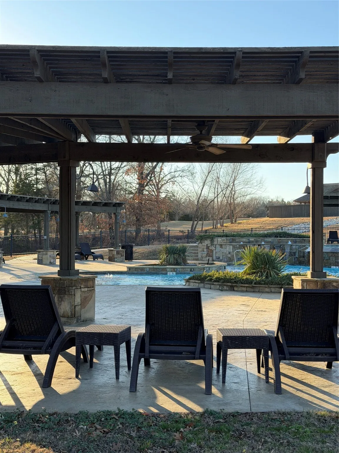 Cabana and pool