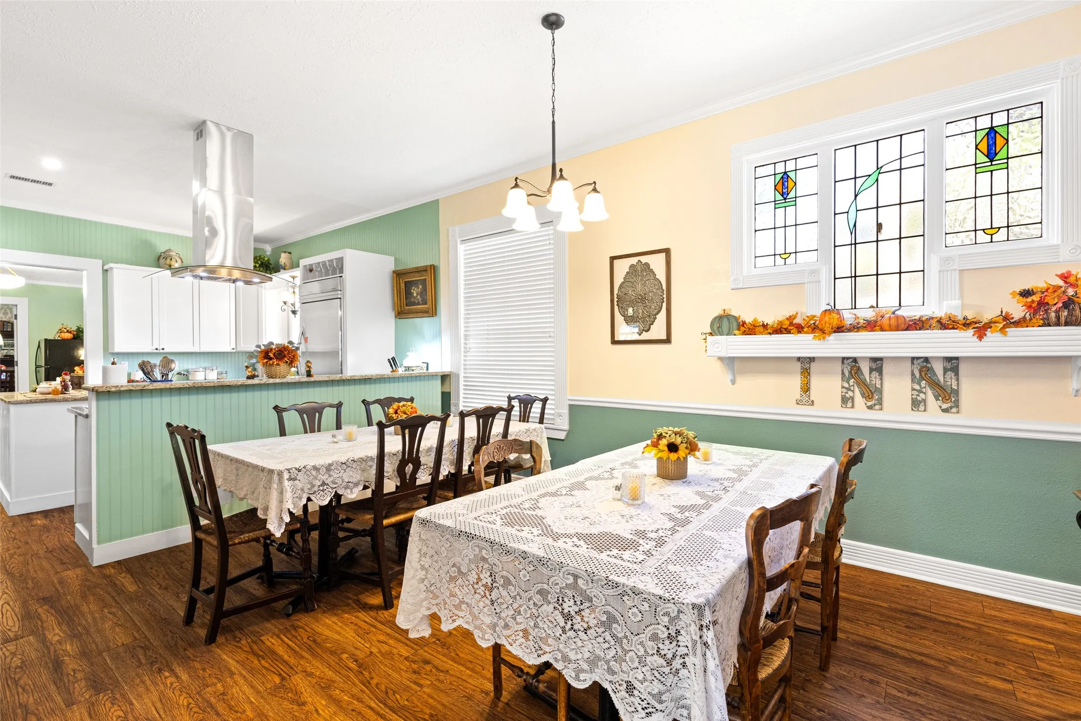 Spacious dining area