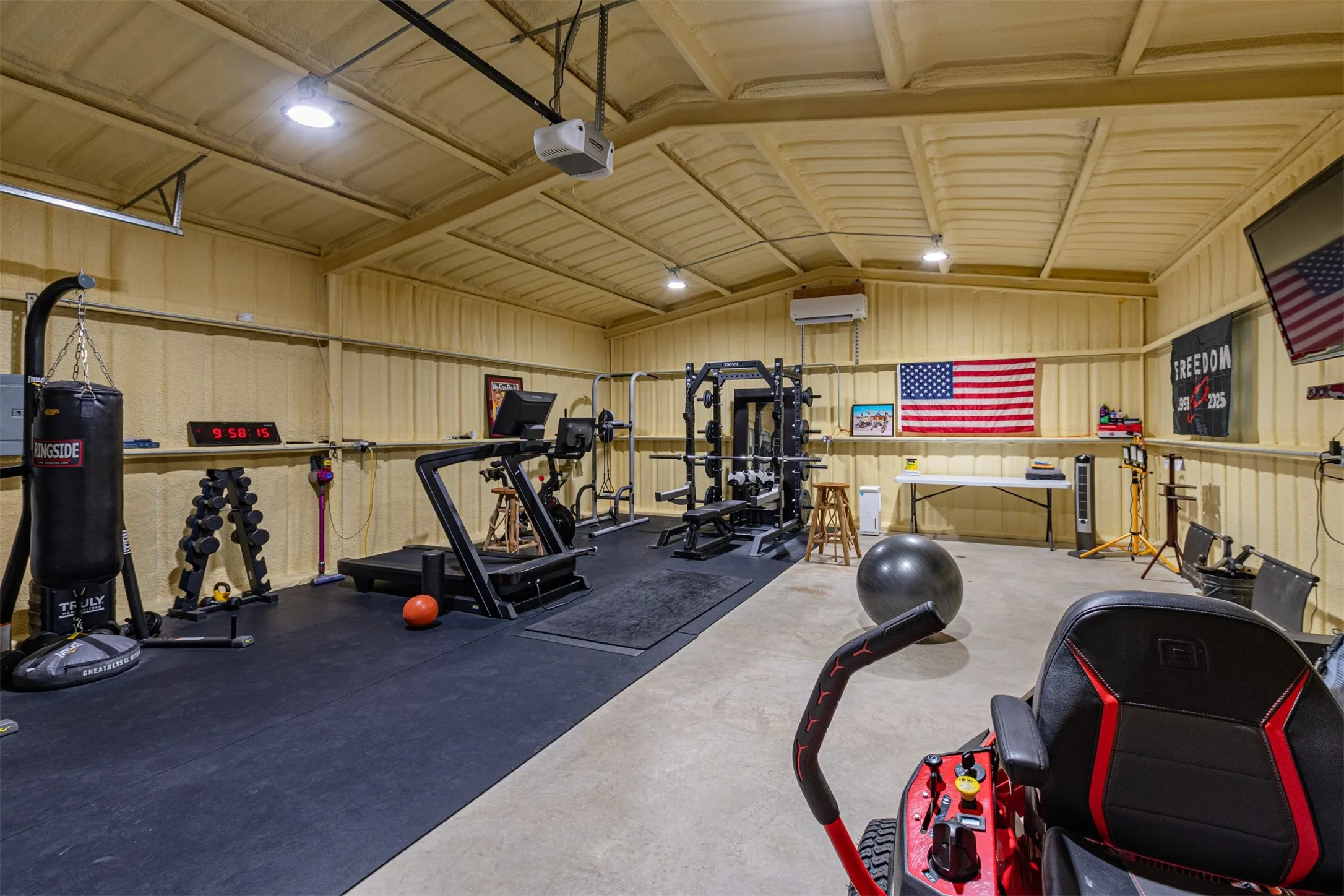 24x30x10 Shop with 22x30x10 Carport. Insulated, Mini-Split HVAC, Power, Lights and Insulated Garage Door with Opener
