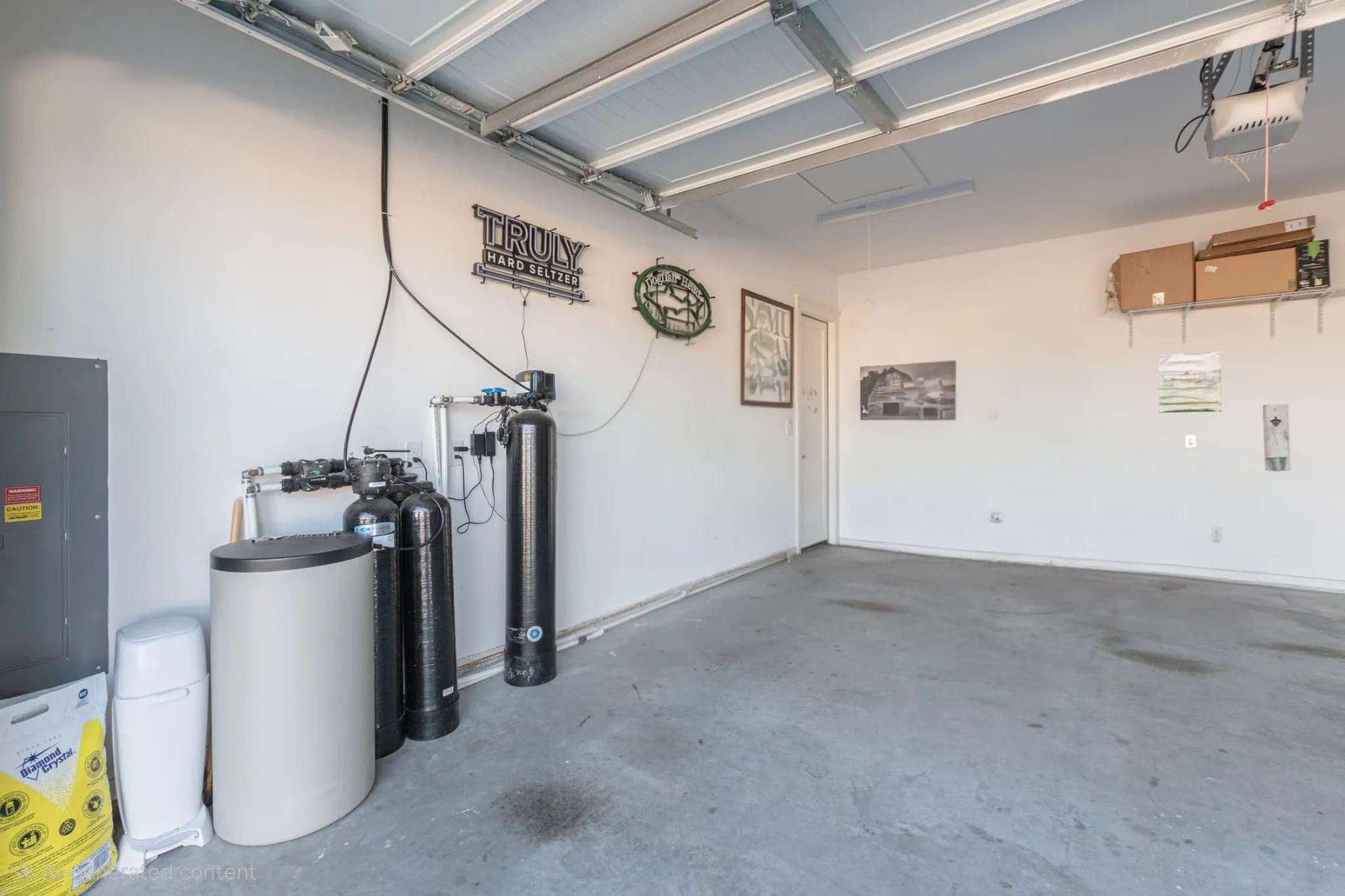 3 Car Garage with water filtrations system and transfer switch for future back-up Generator
