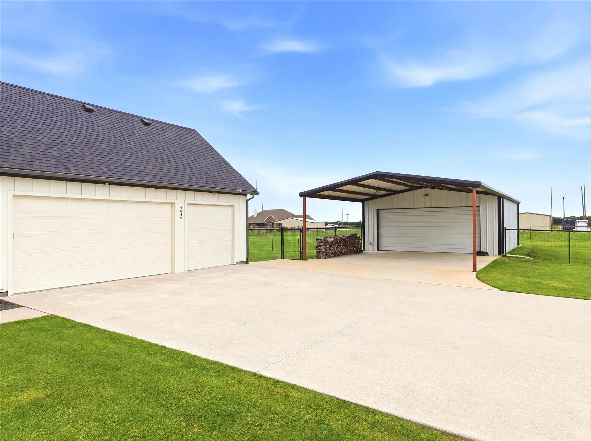 3 Car Garage and Work Shop.