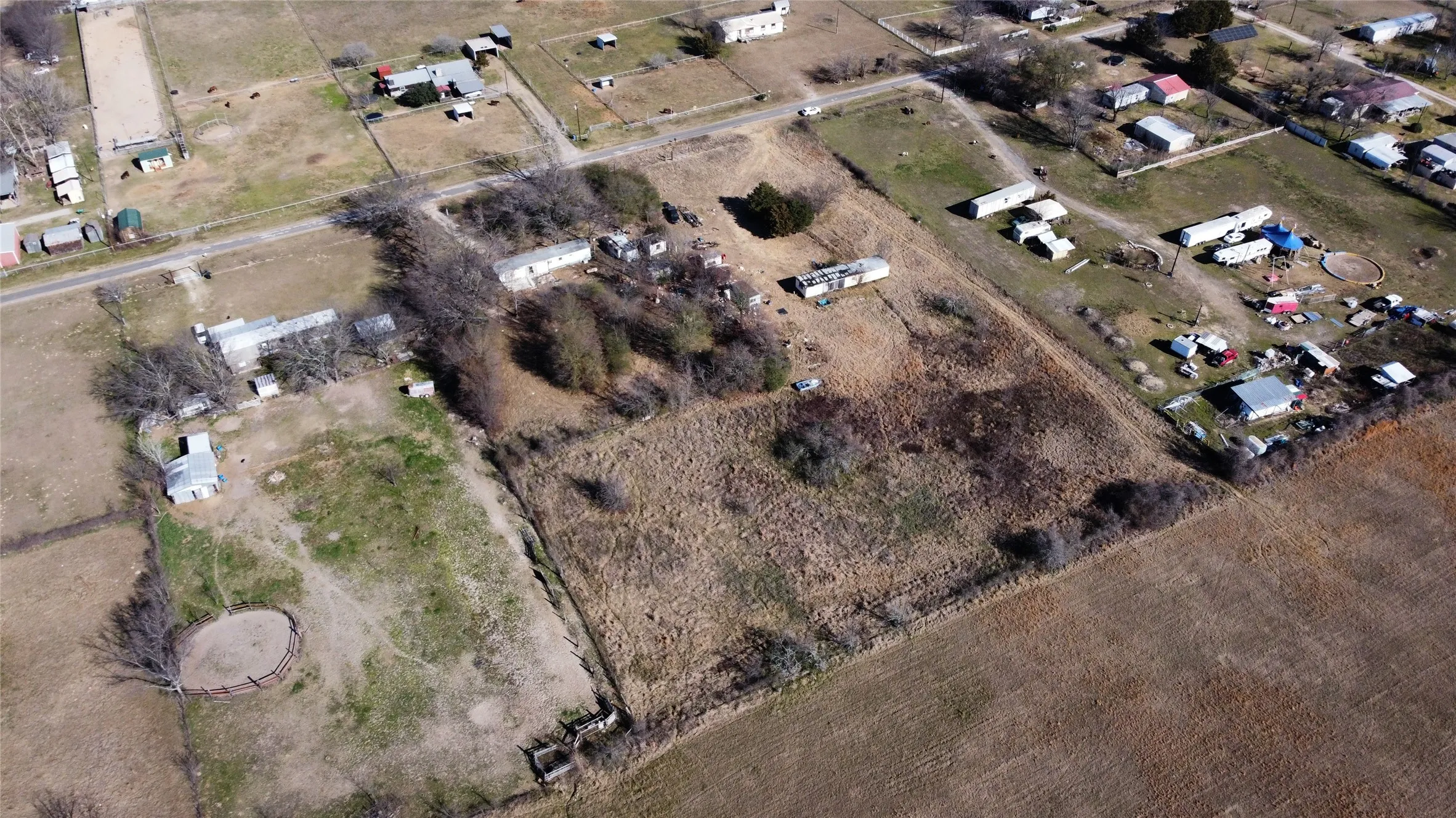 Back left corner of the property