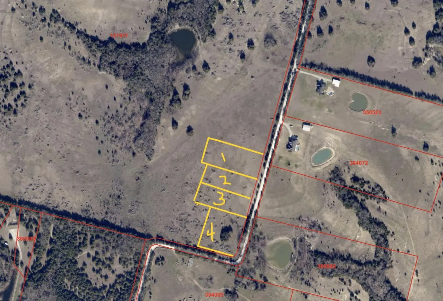 Approximate lot boundaries, see survey