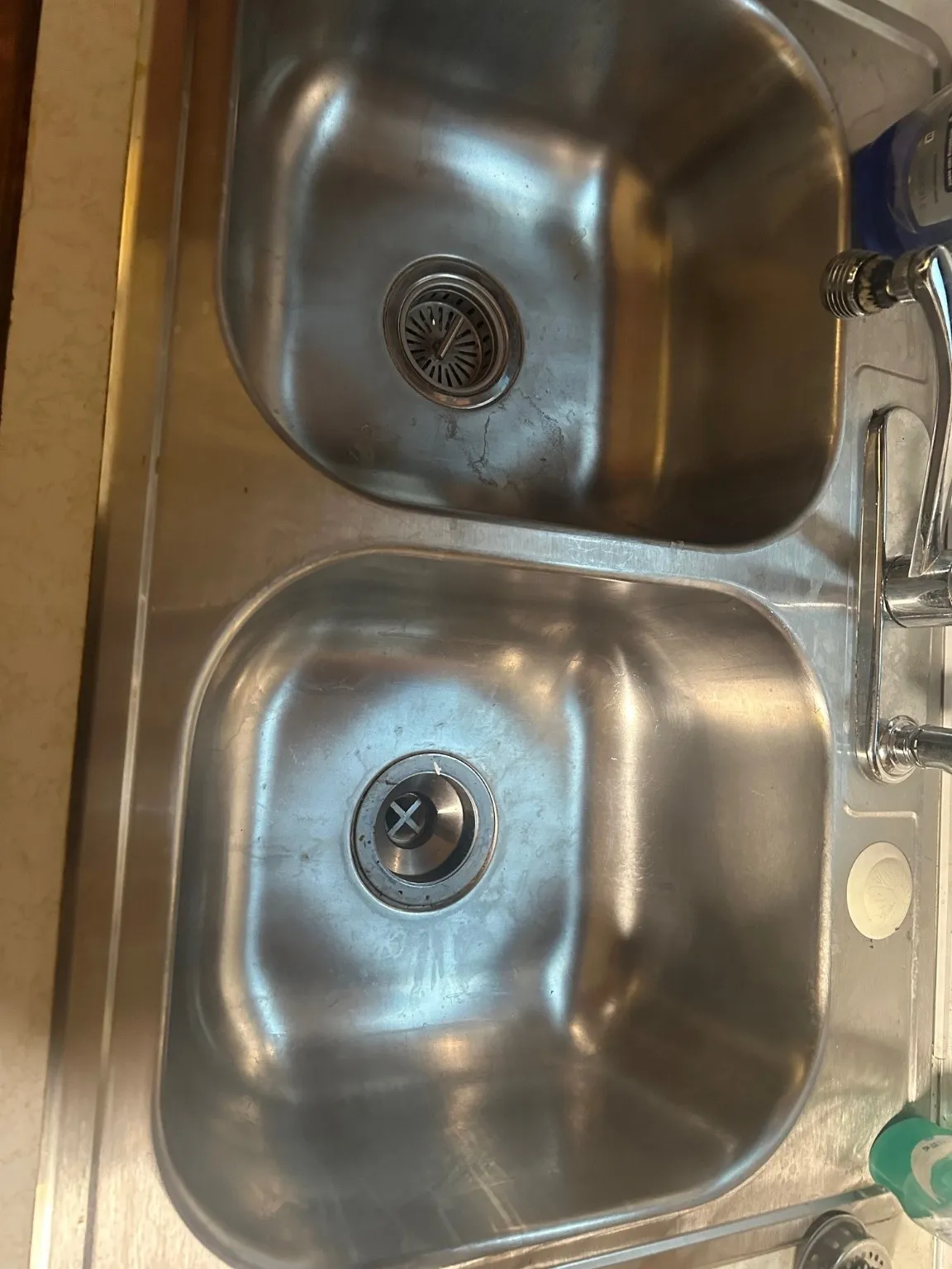Stainless steel double sink