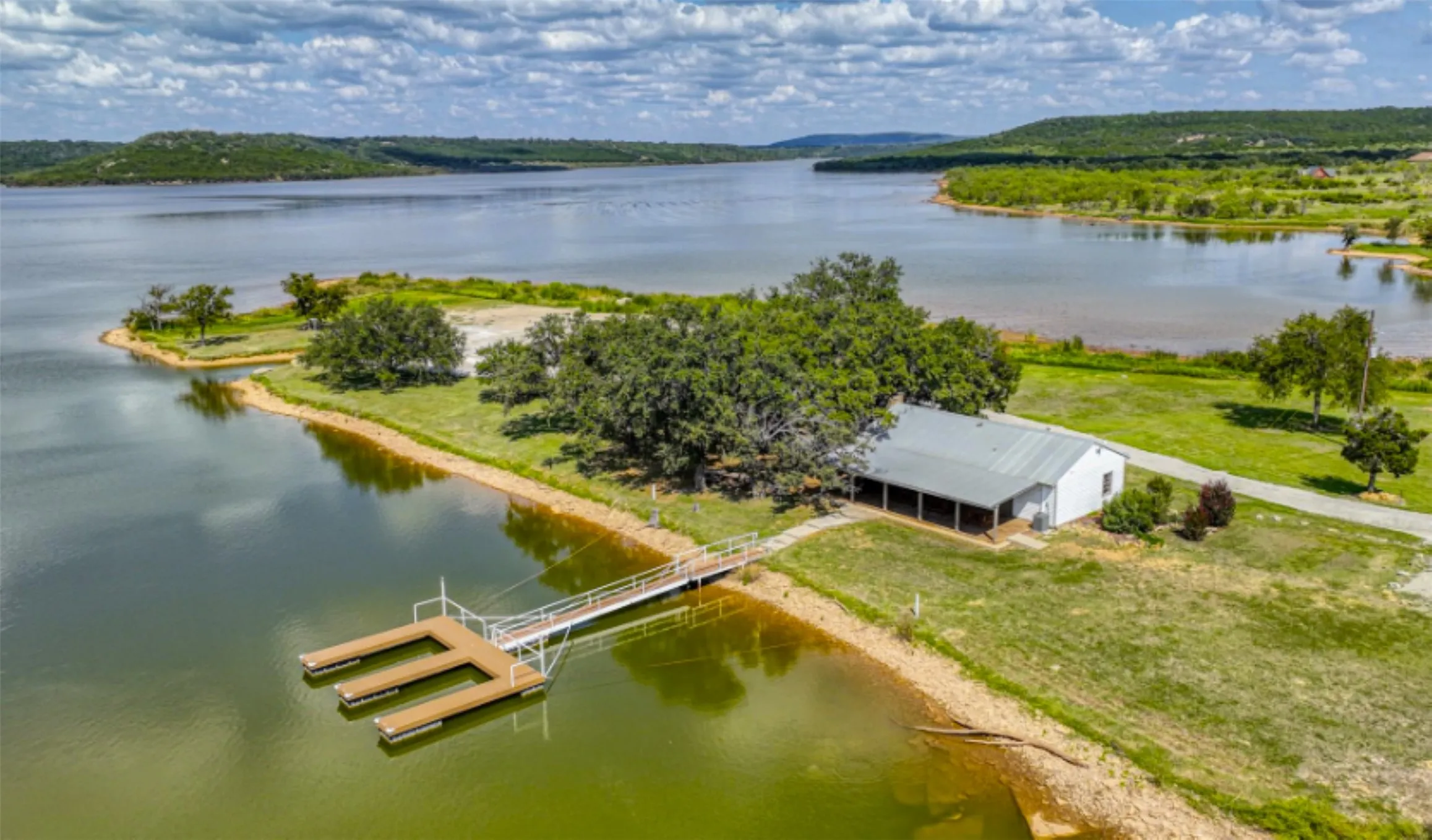 dock and cabin for lake life