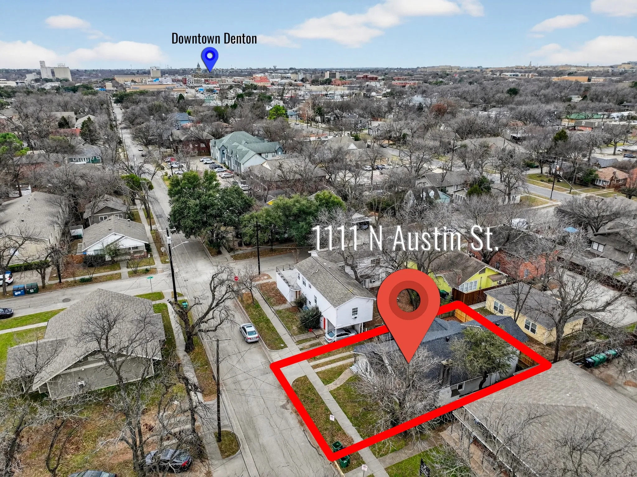 Single Family Residence For Sale in Denton County , 1111 N Austin Street, Denton, Texas 76201, 2 Bedroom, 2 Bathroom, Garage spaces, 1,616 Sqft, built in 1967, mls#21158566, Real Estate Agent in Denton, Homes For Sale in Denton county, Homes For Sale in Denton, Realtor in Denton Texas, Real Estate Brokerage Independent Realty Texas, Luminita Cordes Realtor