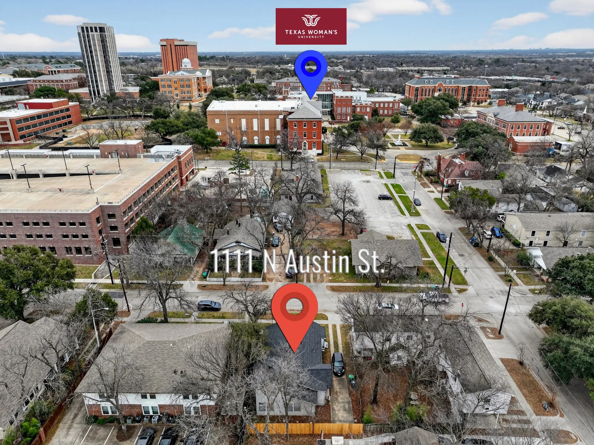 Single Family Residence For Sale in Denton County , 1111 N Austin Street, Denton, Texas 76201, 2 Bedroom, 2 Bathroom, Garage spaces, 1,616 Sqft, built in 1967, mls#21158566, Real Estate Agent in Denton, Homes For Sale in Denton county, Homes For Sale in Denton, Realtor in Denton Texas, Real Estate Brokerage Independent Realty Texas, Luminita Cordes Realtor