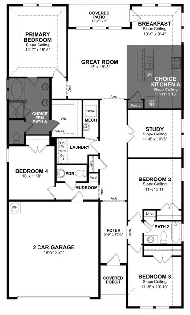 Beazer Homes Whitewing Trails Magnolia Floorplan.
